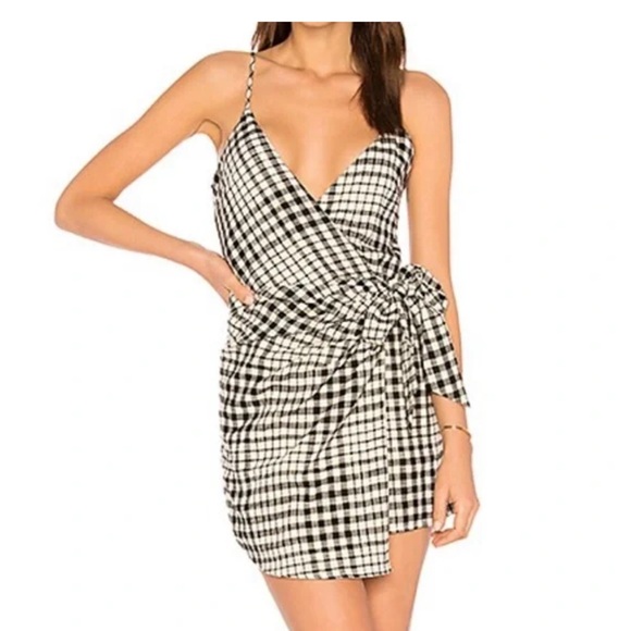 Free People Dresses & Skirts - Free People Nodia Black and Off White Gingham Mini Dress